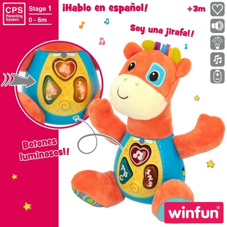 Peluches Niños Winfun Jirafa con Sonido y Luces