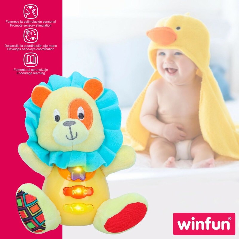 Peluches Niños Winfun León con Sonido y Luces