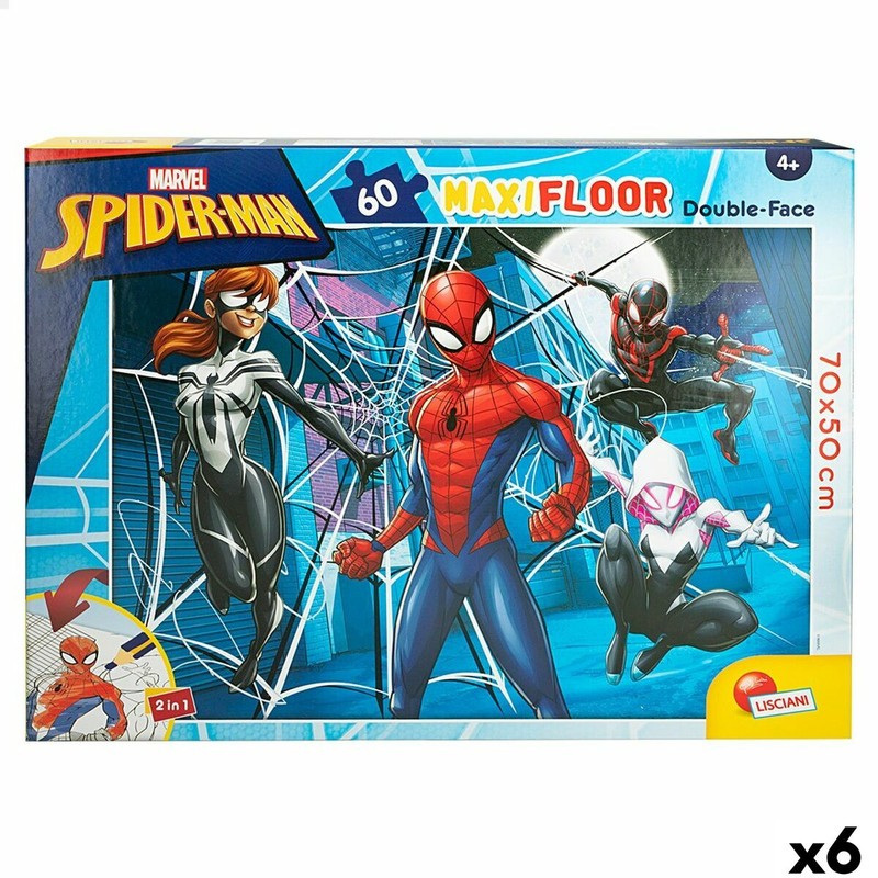 Puzzle Infantil Spider-Man Doble Cara 60 Piezas (Pack 6 Unidades) - Compra online en MegaJuguetes