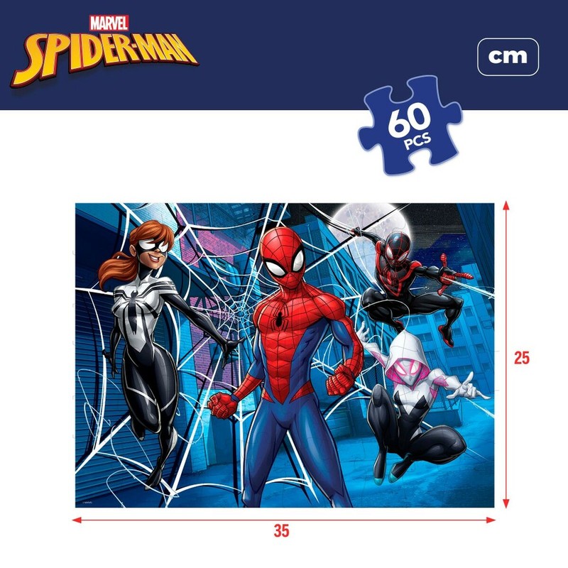 Puzzle Infantil Spider-Man Doble Cara 60 Piezas (Pack 6 Unidades)