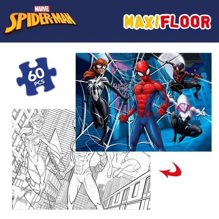 Puzzle Infantil Spider-Man Doble Cara 60 Piezas (Pack 6 Unidades)