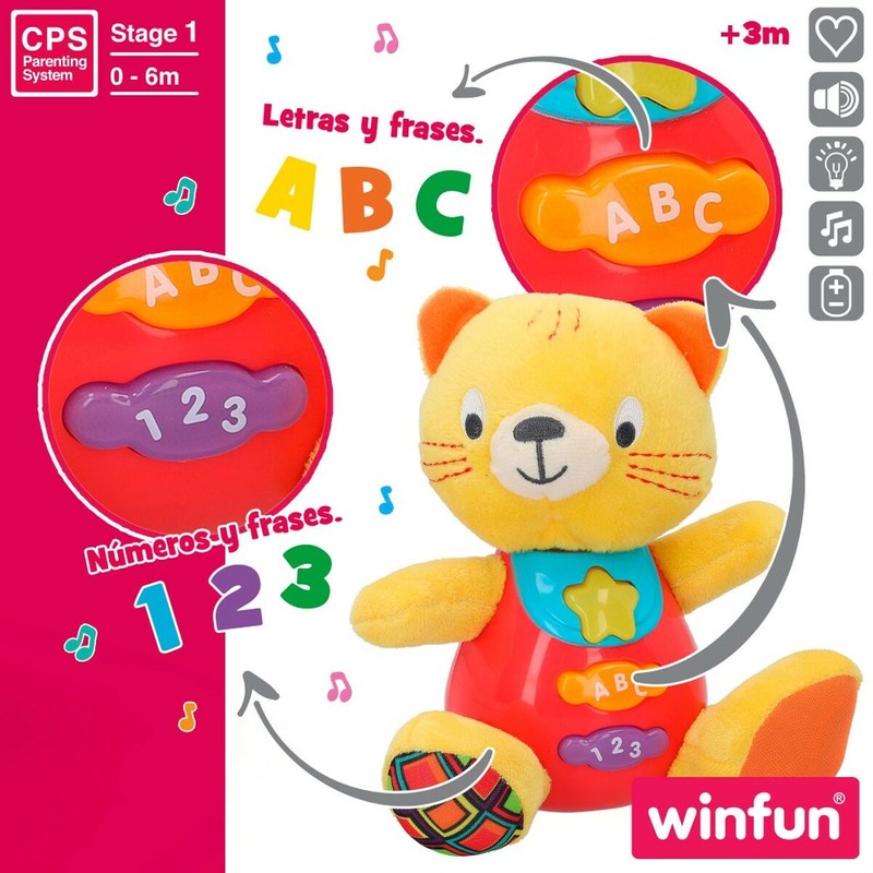 Peluches Niños Winfun Gato Interactivo con Sonido