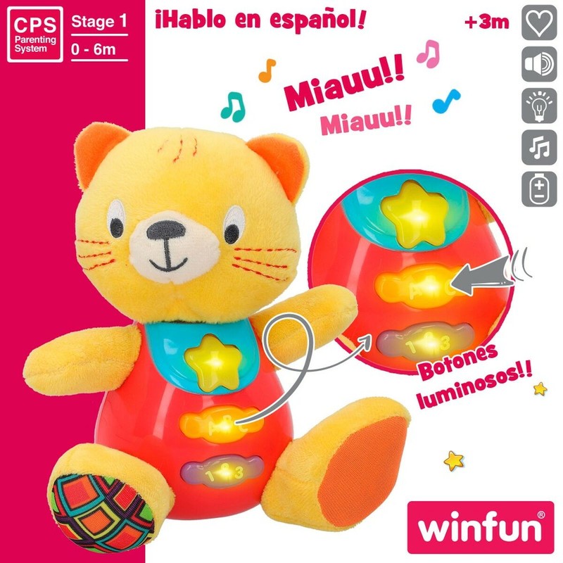 Peluches Niños Winfun Gato Interactivo con Sonido