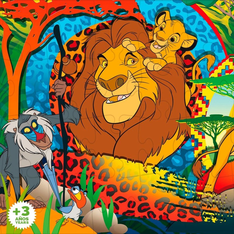 Puzzle Infantil El Rey León Doble Cara 24 Piezas