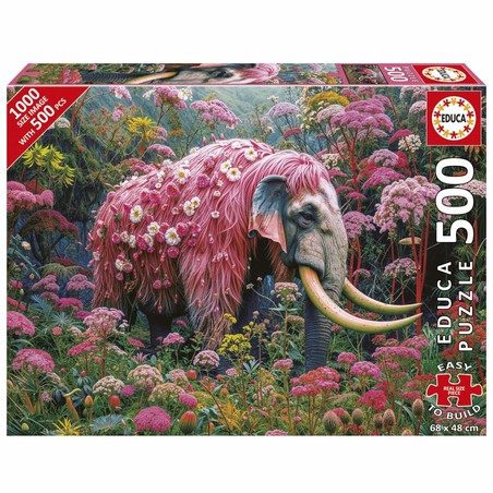 Dimensiones del Puzzle Elefante Florido, preparación para el montaje