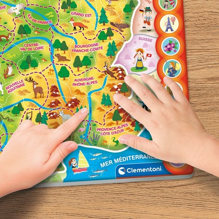 Puzzle educativo niños de geografía francesa en juego