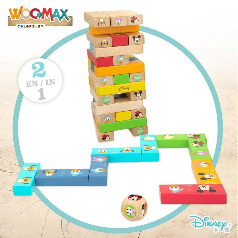 Juegos Mesa Niños: Dominó Disney WOOMAX Educativo