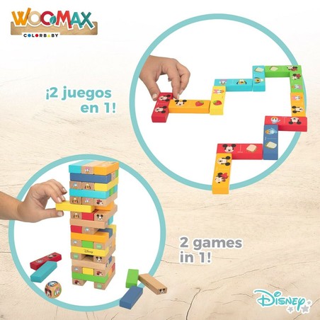 Juegos Mesa Niños: Dominó Disney WOOMAX Educativo