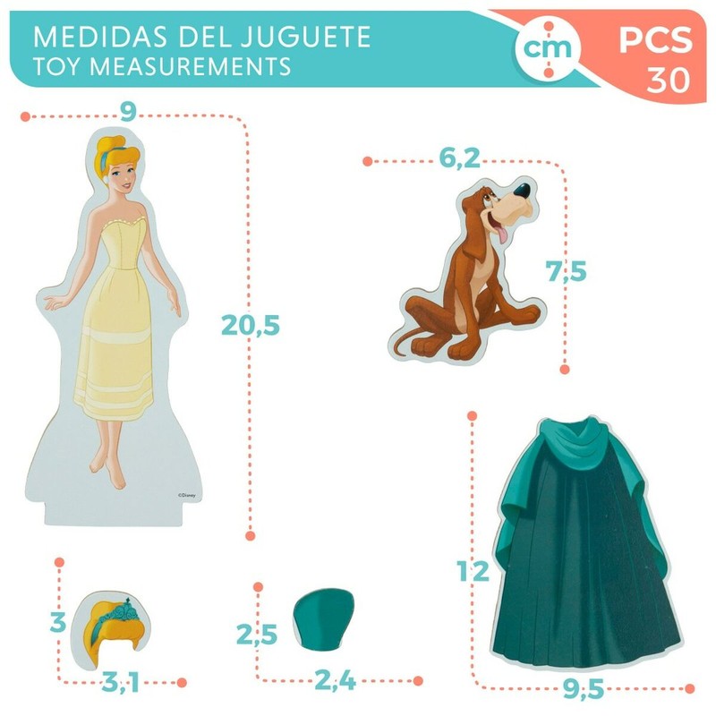 Puzzle Infantil Disney Cenicienta - Vestir y Crear