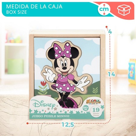 Puzzle Infantil Disney Minnie Mouse de Madera +2 Años
