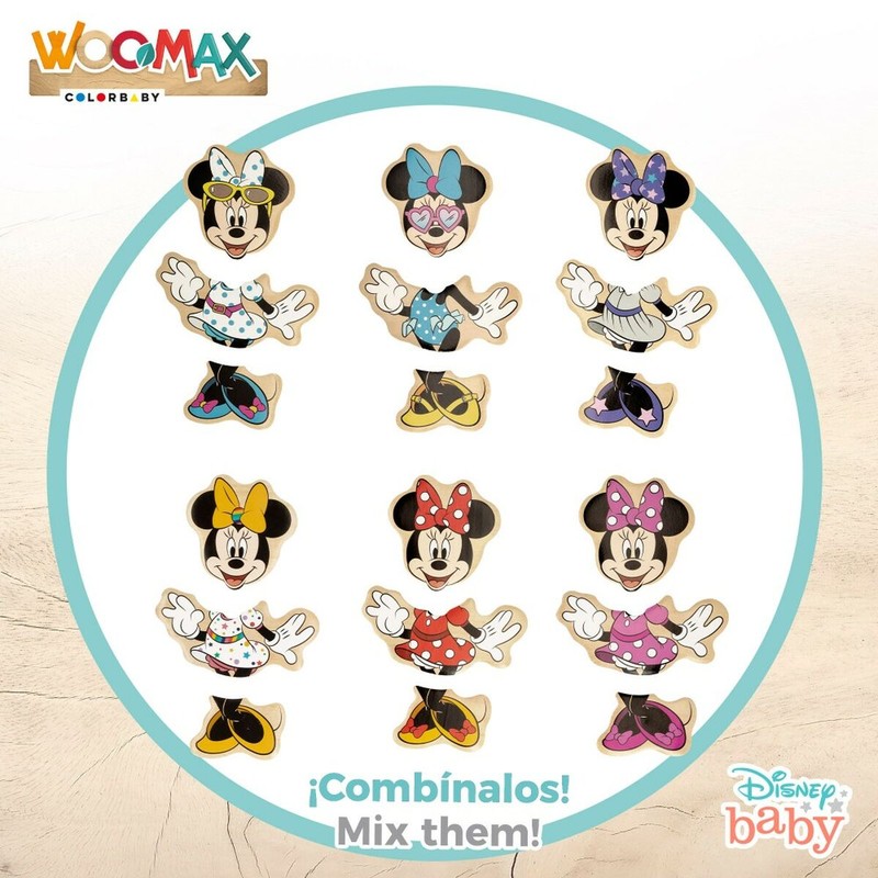 Puzzle Infantil Disney Minnie Mouse de Madera +2 Años