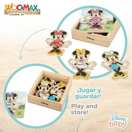 Puzzle Infantil Disney Minnie Mouse de Madera +2 Años