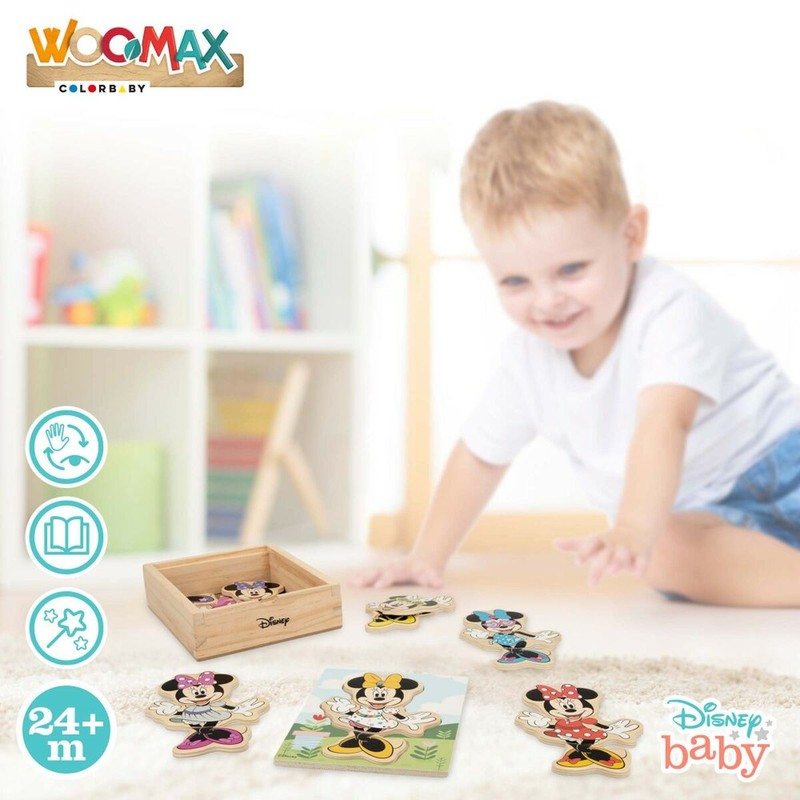 Puzzle Infantil Disney Minnie Mouse de Madera +2 Años