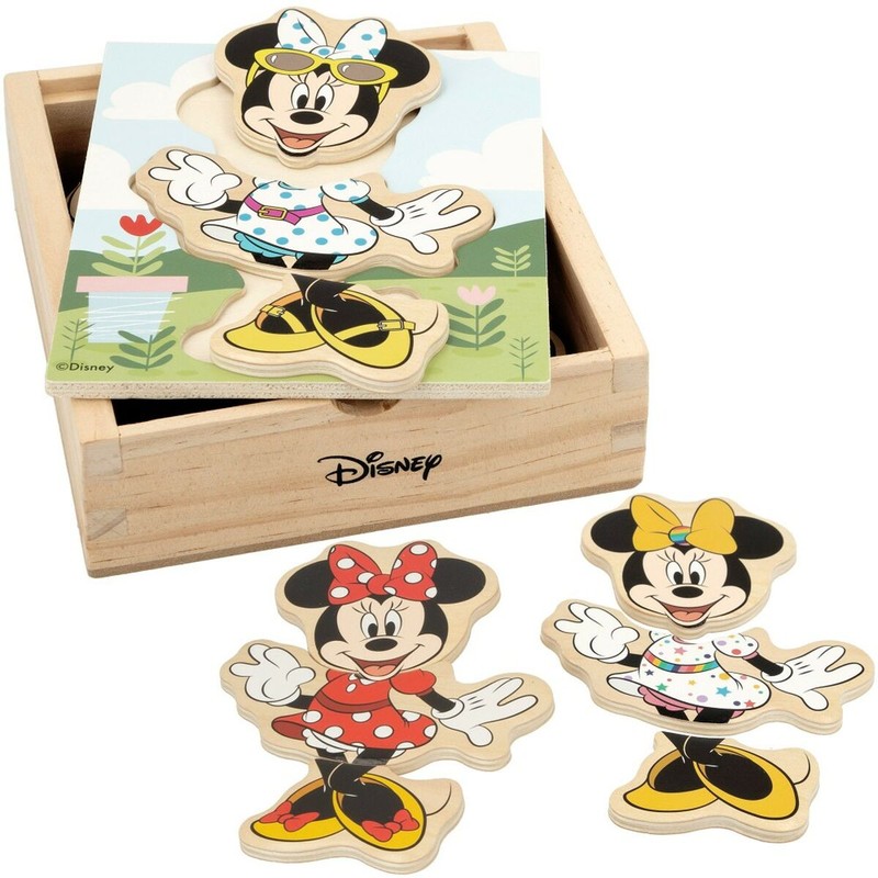 Puzzle Infantil Disney Minnie Mouse de Madera +2 Años