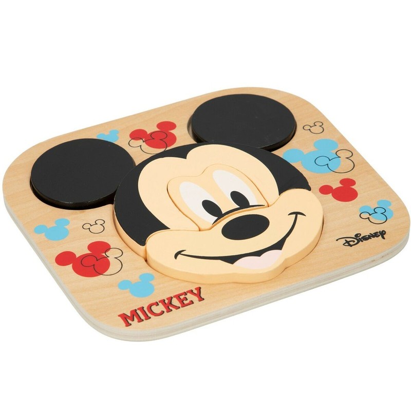 Puzzle Infantil Disney Mickey Mouse de Madera 6 Piezas