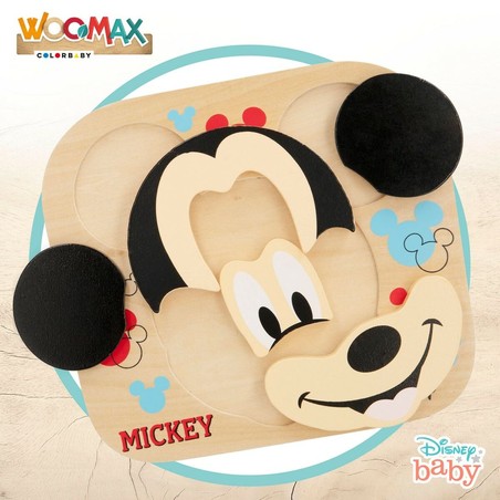 Puzzle Infantil Disney Mickey Mouse de Madera 6 Piezas