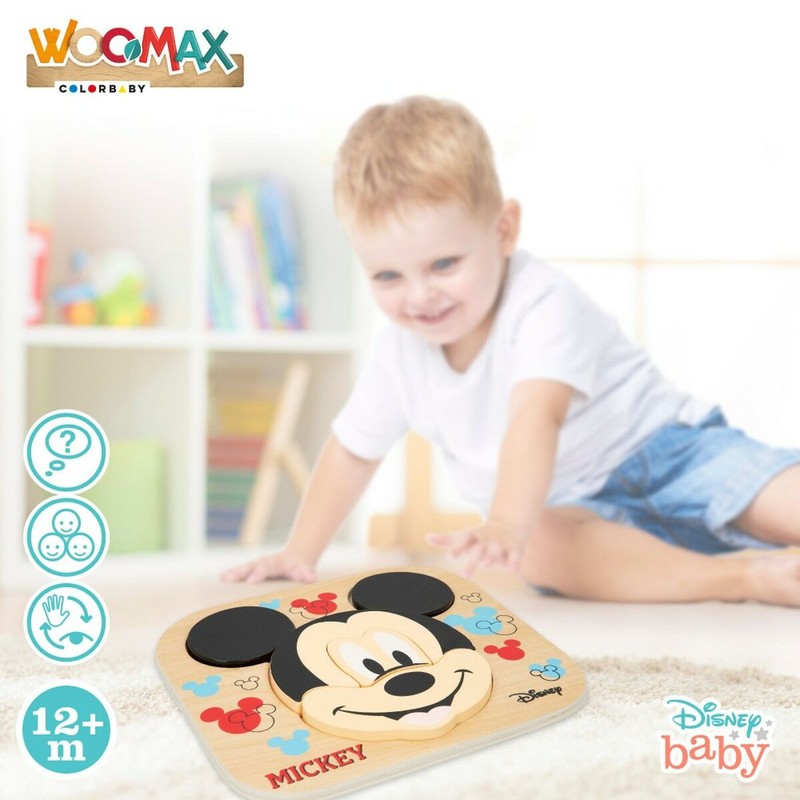 Puzzle Infantil Disney Mickey Mouse de Madera 6 Piezas