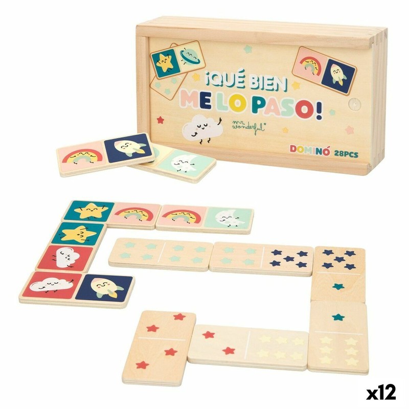 Juegos Mesa Niños: Dominó Educativo Mr. Wonderful de Madera - Compra online en MegaJuguetes