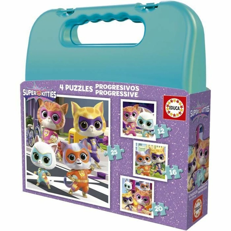 Puzzle SuperKitties niños con todas las piezas y personajes principales