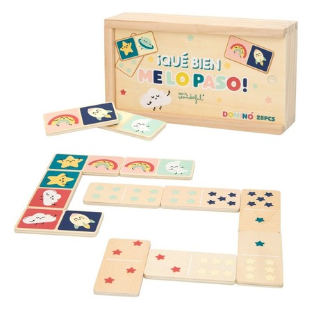 Juegos Mesa Niños: Dominó Educativo Mr. Wonderful de Madera
