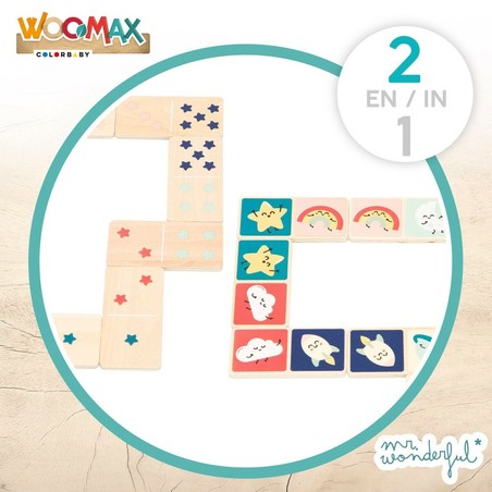 Juegos Mesa Niños: Dominó Educativo Mr. Wonderful de Madera