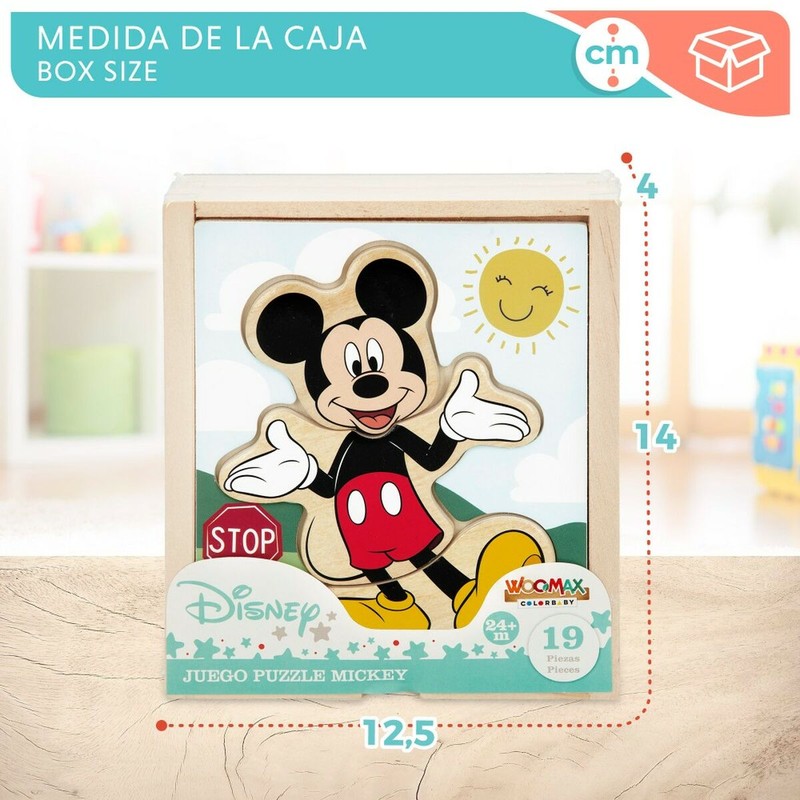 Puzzle Infantil Disney de Madera Woomax - Mickey Mouse +2 Años