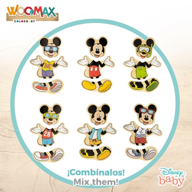 Puzzle Infantil Disney de Madera Woomax - Mickey Mouse +2 Años
