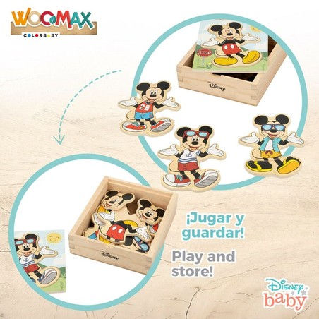 Puzzle Infantil Disney de Madera Woomax - Mickey Mouse +2 Años