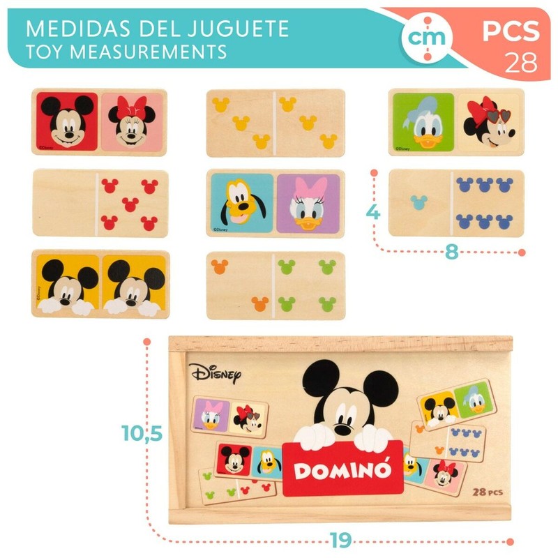 Juegos Mesa Niños: Dominó Disney Educativo (12 Unidades)