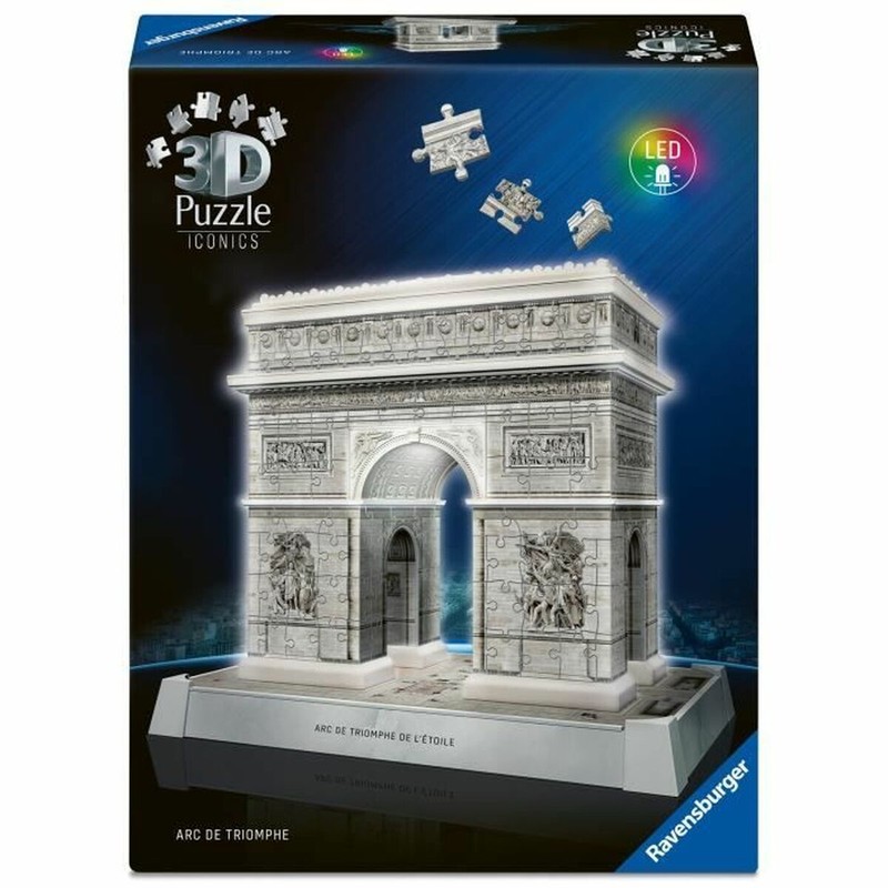 Juguetes construcción niños: Puzzle 3D Arco del Triunfo Ravensburger iluminado