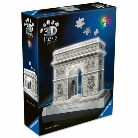 Puzzle 3D Ravensburger Iconics Arco del Triunfo para niños y adultos