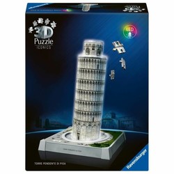 Juguetes construcción niños: Puzzle 3D Ravensburger Torre de Pisa en su caja.