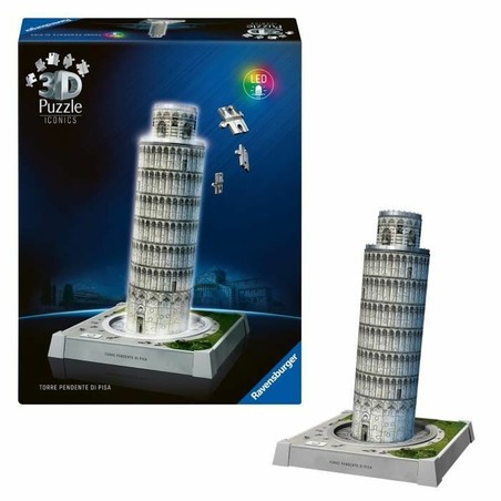 Juguete construcción motricidad fina: Detalle de las piezas de plástico del Puzzle 3D.