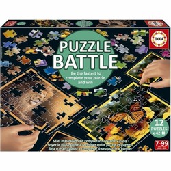 Puzzle animales niños Educa Battle Jr Natura, imagen principal con diseño de fauna.