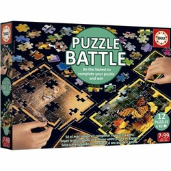 Puzzle animales niños Educa Battle Jr Natura, imagen principal con diseño de fauna. 2