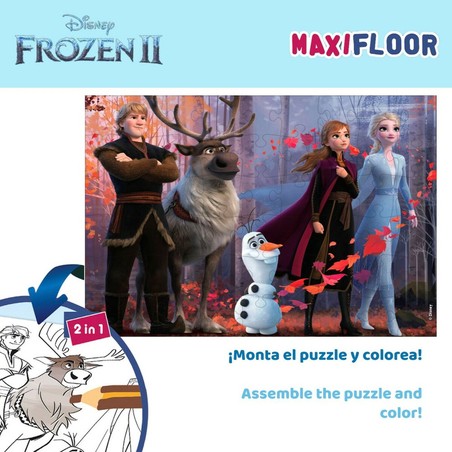 Puzzle Infantil Frozen Doble Cara 4 en 1 de 48 Piezas