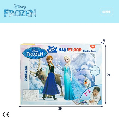 Puzzle Infantil Frozen Doble Cara 108 Piezas