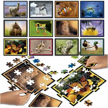 Pack de 12 unidades del puzzle Educa Battle Jr Natura, ideal para regalar o compartir en grupo.