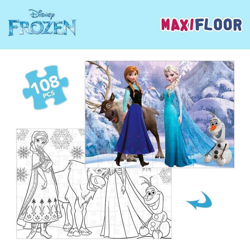 Puzzle Infantil Frozen Doble Cara 108 Piezas