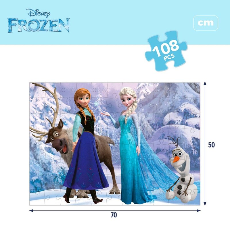 Puzzle Infantil Frozen Doble Cara 108 Piezas