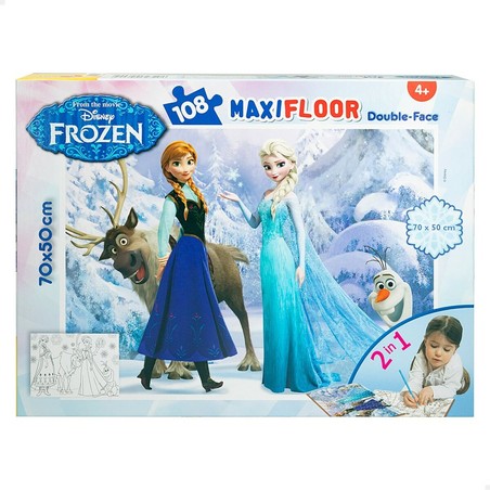 Puzzle Infantil Frozen Doble Cara 108 Piezas