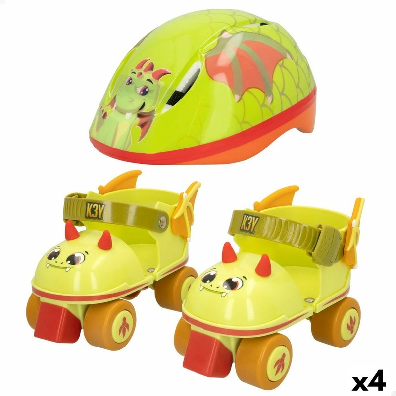 Juguetes Exterior Niños: Patines Pat Avenue Dragón Casco Ajustable (4 Unidades) - Compra online en MegaJuguetes