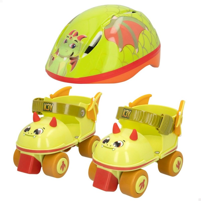 Juguetes Exterior Niños: Patines Pat Avenue Dragón Casco Ajustable (4 Unidades)