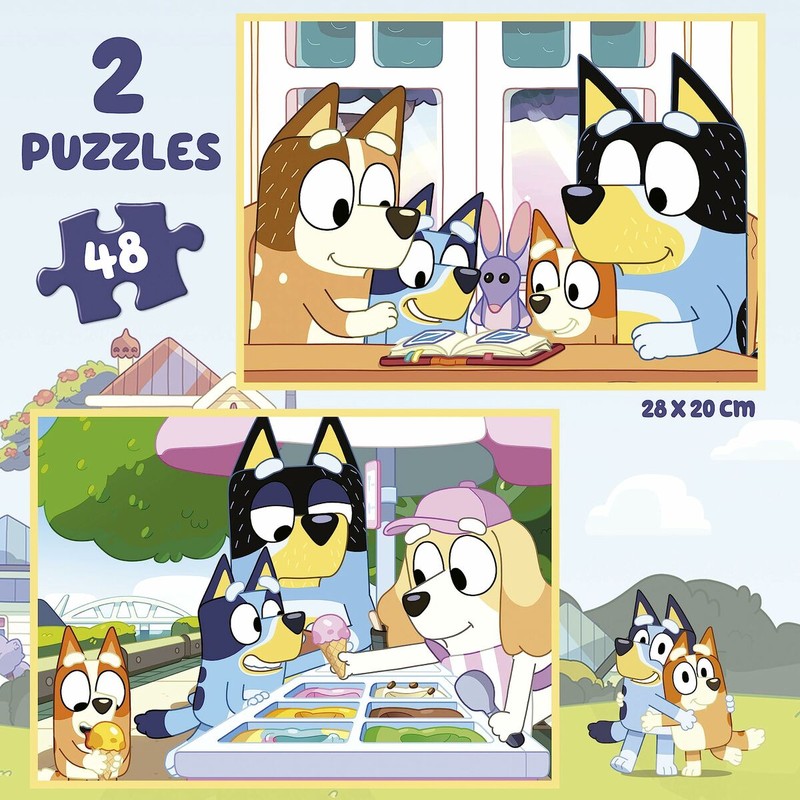 Puzzle Infantil Educa Bluey - Set de 2 Rompecabezas 48 Piezas