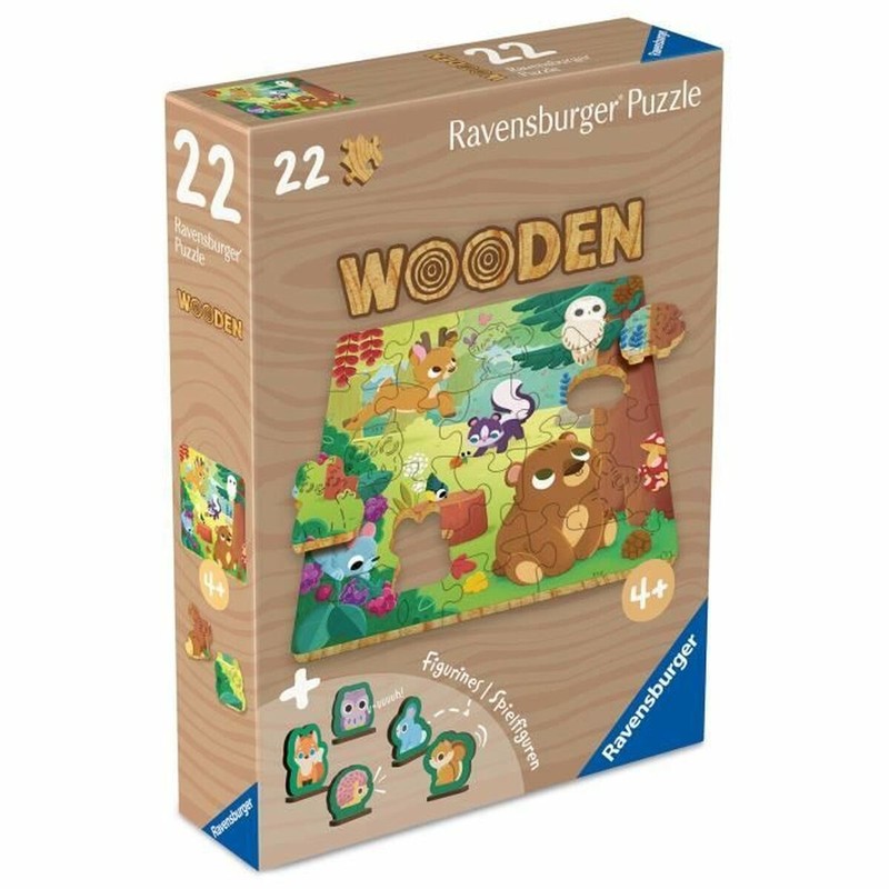 Set construcción educativo de bloques de madera para niños, ideal para el desarrollo de la motricidad.