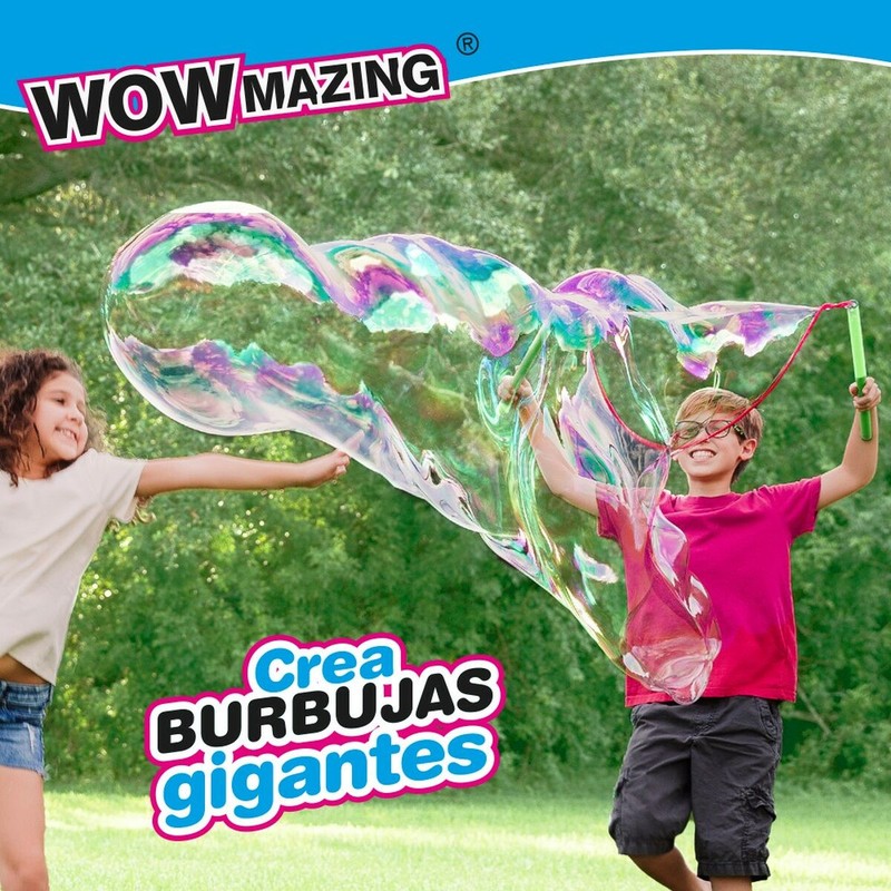 Juguetes Exterior Niños: Juego de Pompas de Jabón WOWmazing Gigantes
