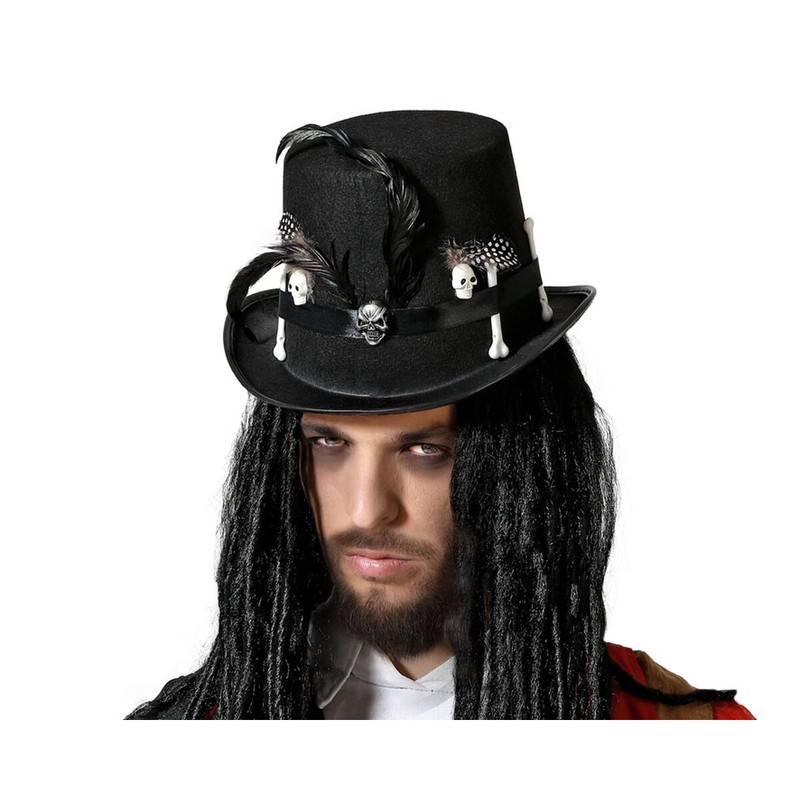 Disfraces Niños: Sombrero Calavera Negro Unisex Adultos - Compra online en MegaJuguetes