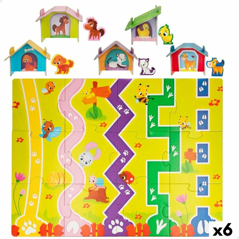 Puzzle Infantil Lisciani Giochi Granja 3D Montessori - Compra online en MegaJuguetes