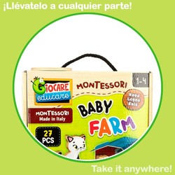 Puzzle Infantil Lisciani Giochi Granja 3D Montessori - Compra online en MegaJuguetes 2