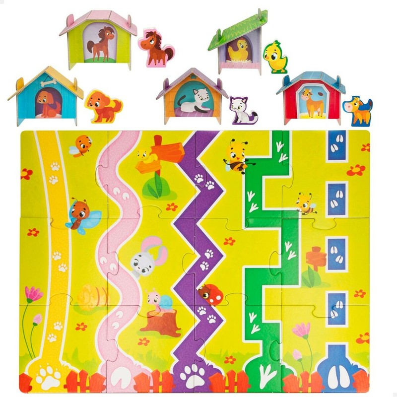 Puzzle Infantil Lisciani Giochi Granja 3D Montessori